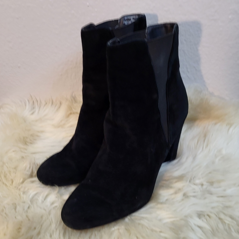 Steve Madden Effect Block Heel Suede Booties - image 2